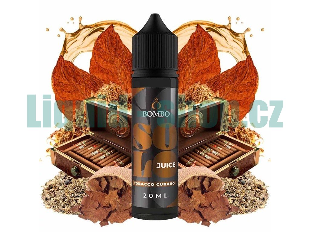Bombo - Solo Juice - S&V - Tobacco Cubano (Kubánský tabák) - 20 ml, produktový obrázek.