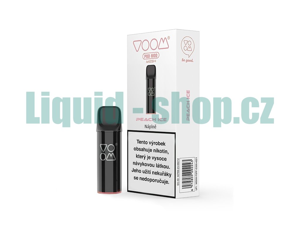 Voom Pod - přednaplněná Cratridge - Peach ICE (chladivá broskev) - 20mg - 1ks, produktový obrázek.