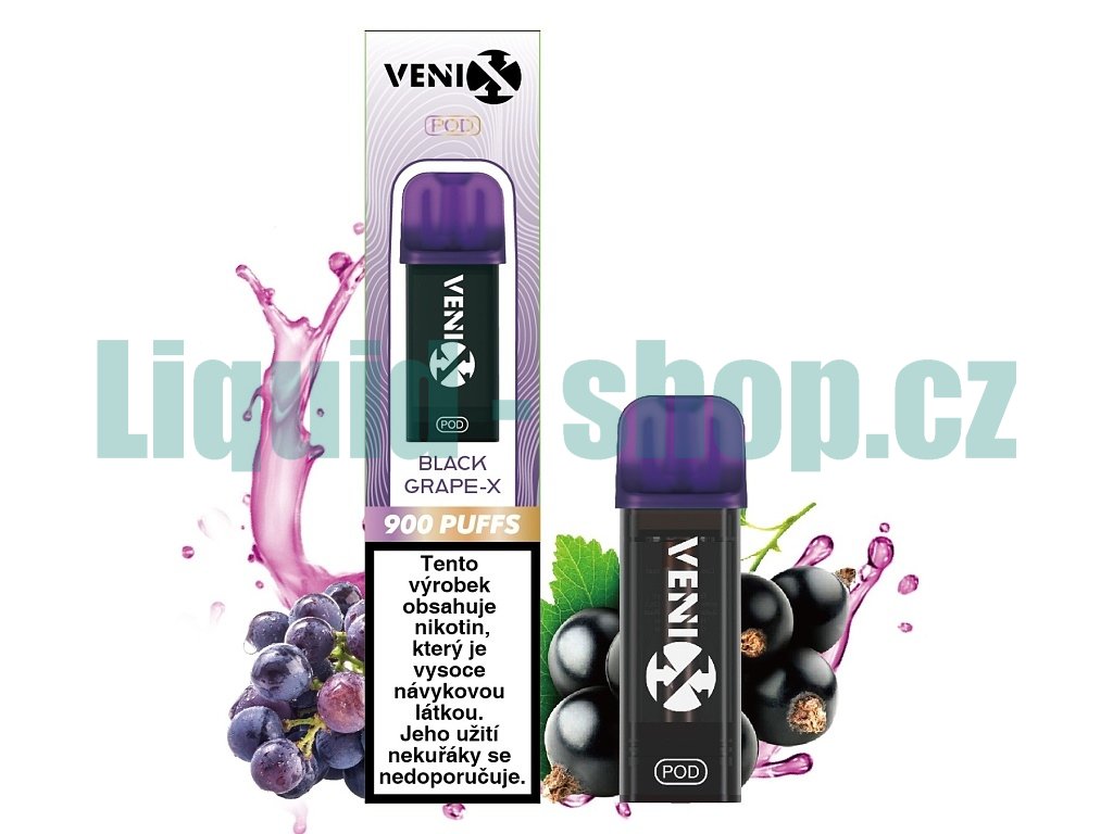 Venix Max Pod - Black Grape-X - 20mg, produktový obrázek.