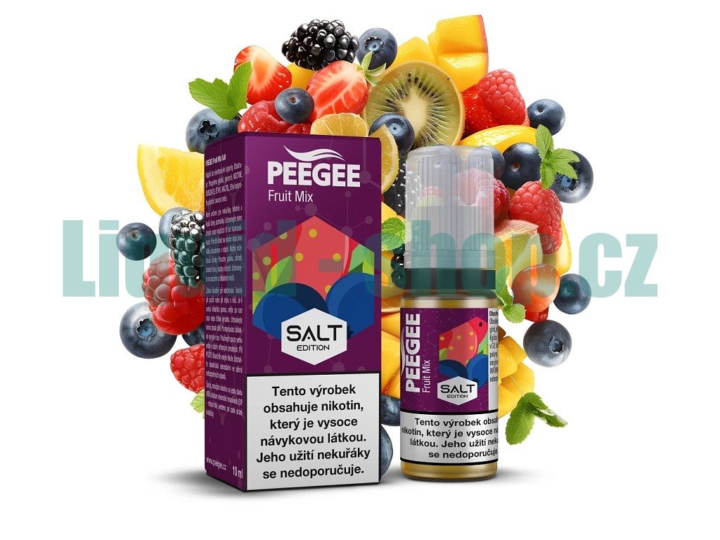 PEEGEE Salt - E-liquid - Ovocná směs - 10mg, produktový obrázek.