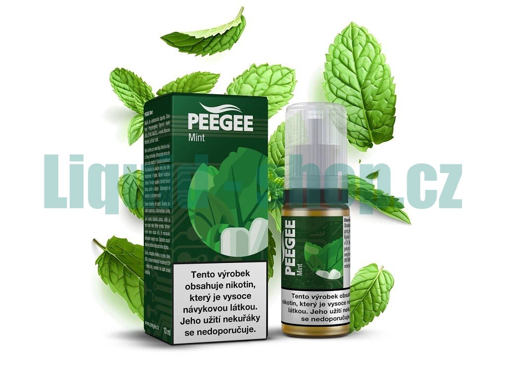 PEEGEE - E-liquid - Máta - 18mg, produktový obrázek.