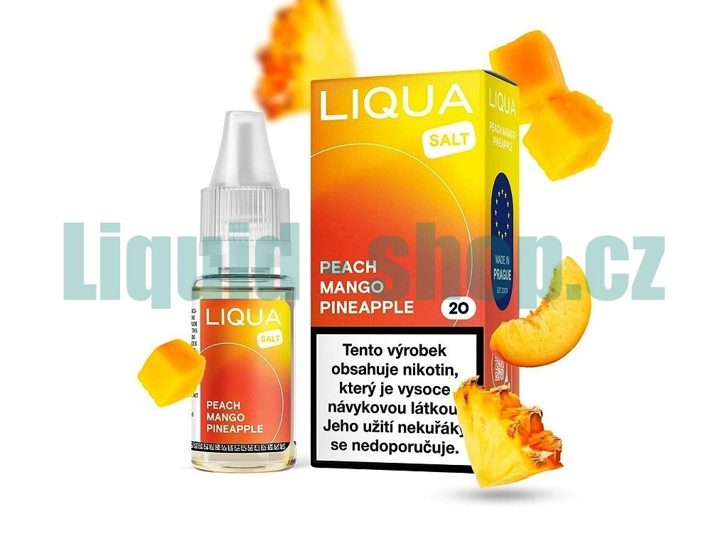 Liqua Salt - Peach Mango Pineapple - 20mg, produktový obrázek.