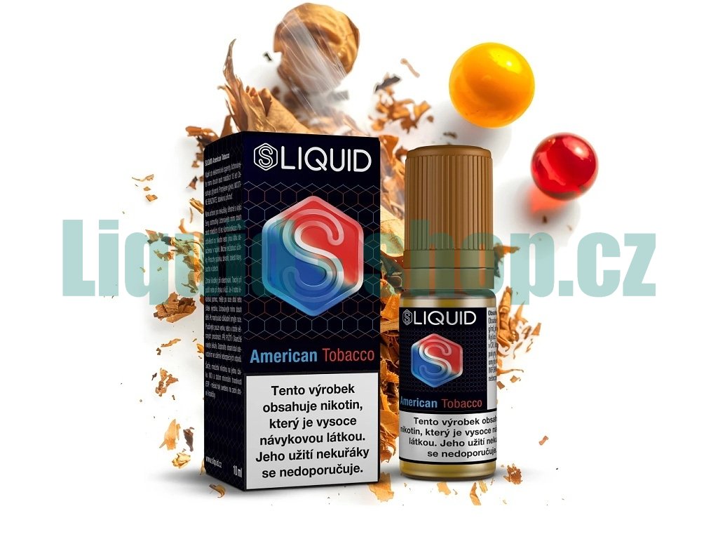 SLIQUID - American Tobacco (Americký tabák) - 10mg, produktový obrázek.