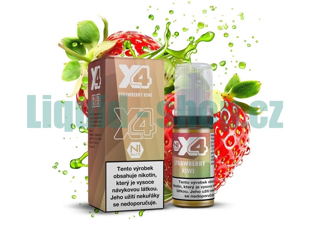 X4 Bar Juice Salt - E-liquid - Strawberry Kiwi - 20mg, produktový obrázek.