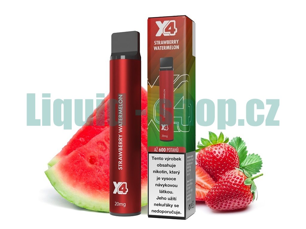 X4 Bar - 20mg - Strawberry Watermelon, produktový obrázek.