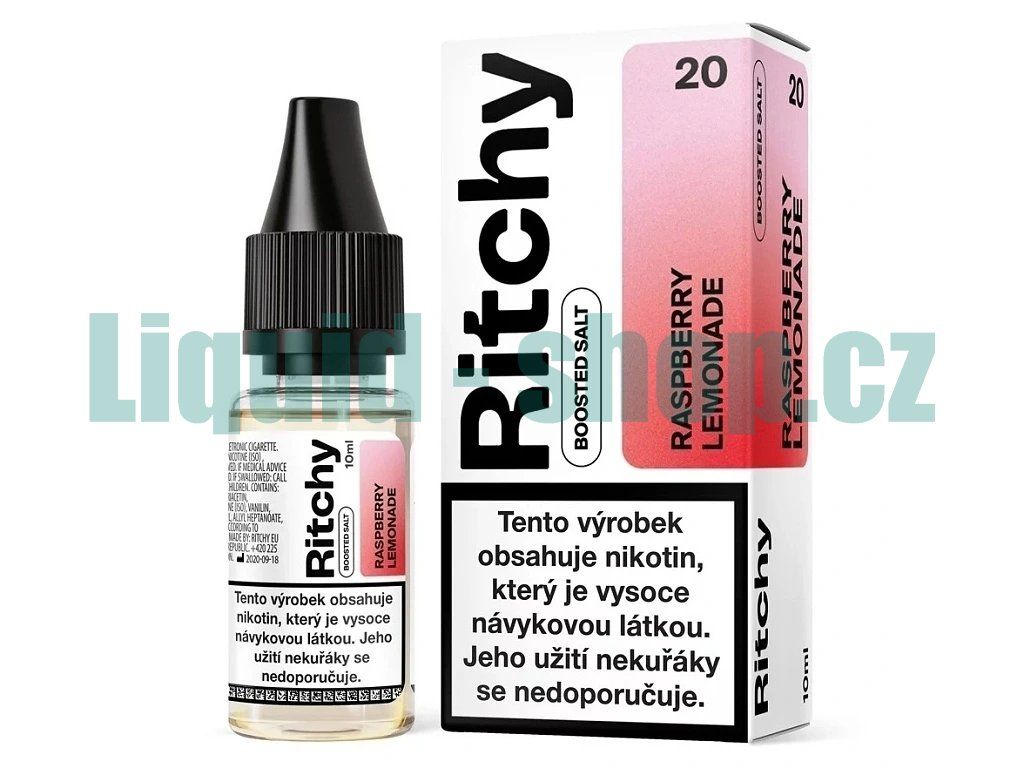 Ritchy - Salt e-liquid - Raspberry Lemonade - 10ml - 20mg, produktový obrázek.