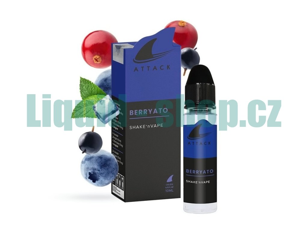 Shark Attack-Shake'n'Vape 10ml Berryato, produktový obrázek.