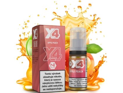 Liquid X4 Bar Juice - Jablko a broskev (Apple Peach) 10ml - 20mg