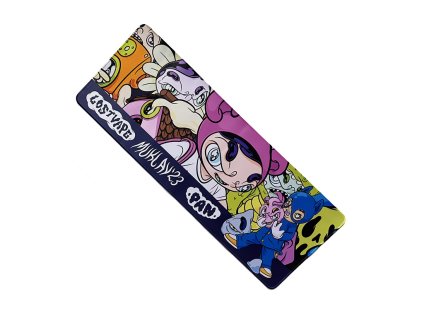 Lost Vape barevná podložka pod myš a klávesnici s komiksovým designem postav a logem značky