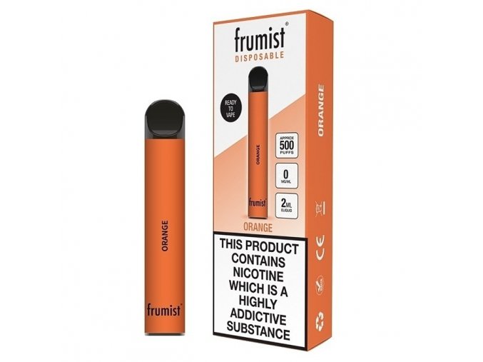 Elektronická cigareta Frumist Disposable - Orange (Pomeranč) - 0mg - Zero