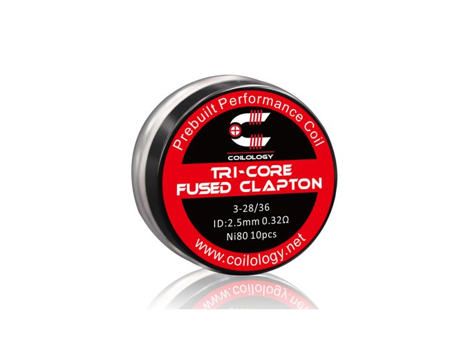 Předmotané spirálky Coilology Tri-Core Fused Clapton Ni80 (0,32ohm) (10ks)