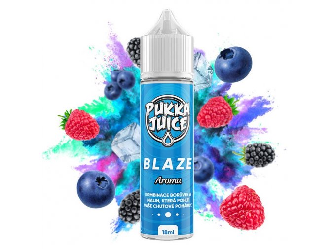 Pukka Juice - Shake & Vape - Blaze (Bobulovité plody s ledem) - 18ml, produktový obrázek.