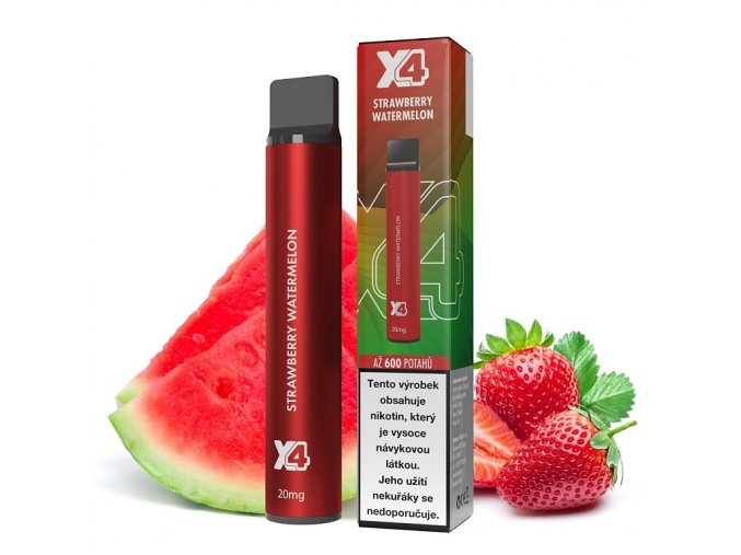 X4 Bar - 20mg - Strawberry Watermelon (Jahoda a meloun), produktový obrázek
