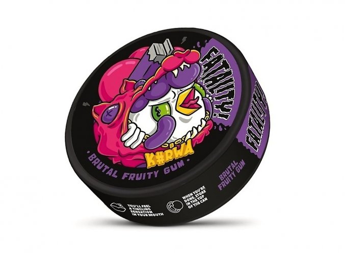 Kurwa Fatality - nikotinové sáčky - Brutal Fruity Gum, produktový obrázek.