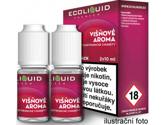 Liquid Ecoliquid Premium 2Pack Cherry 2x10ml - 3mg (Višeň)