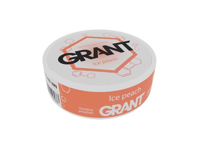 GRANT - nikotinové sáčky - ICE Peach - 20mg /g, produktový obrázek.