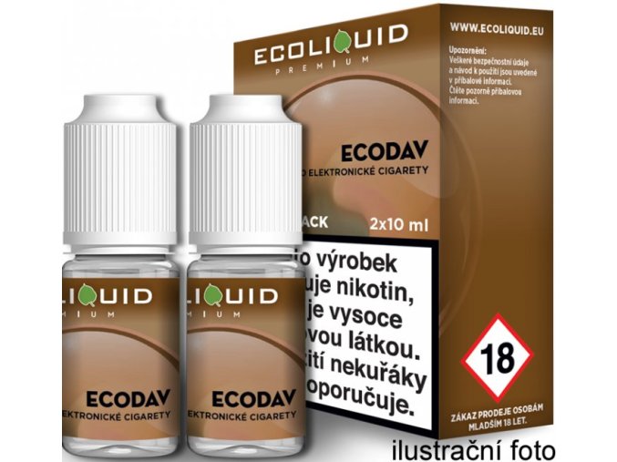 Liquid Ecoliquid Premium 2Pack ECODAV 2x10ml - 0mg