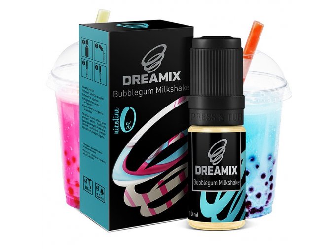 Dreamix Žvýkačkový mléčný koktejl 0mg, produktový obrázek.