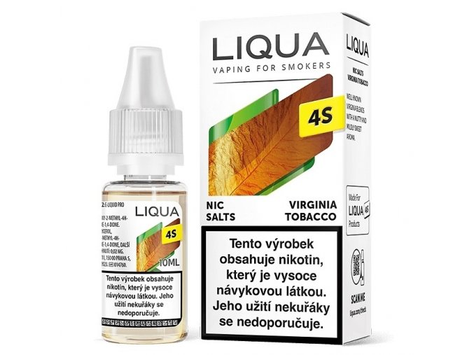 Liqua 4S - Virginia Tobacco - 18mg, produktový obrázek.