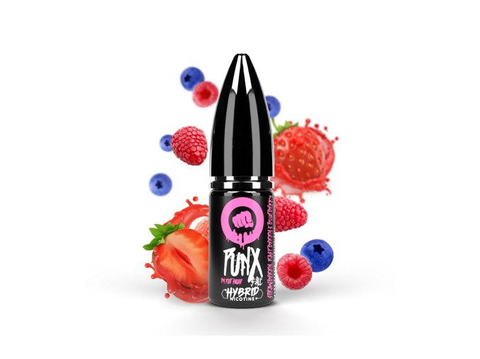 E-liquid Riot S:ALT 10ml / 5mg: Strawberry Raspberry Blueberry (Jahoda, malina a borůvka)