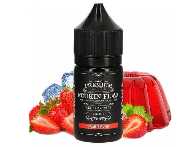 Fcukin Flava - Příchuť - Strawberry Jello - 30ml, produktový obrázek.