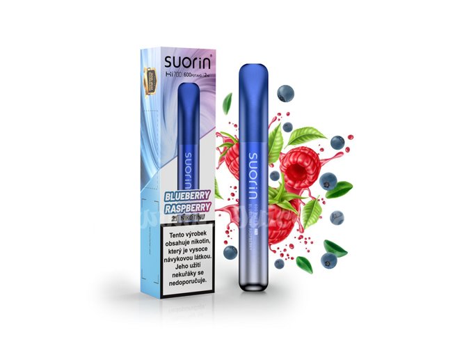 Elektronická cigareta: Suorin Bar Hi700 Disposable Pod (Blueberry Raspberry)