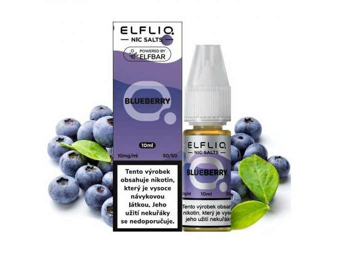 Elf Bar Elfliq - Salt e-liquid - Blueberry - 10ml - 10mg, produktový obrázek.