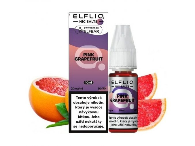 Elf Bar Elfliq - Salt e-liquid - Pink Grapefruit - 10ml - 20mg, produktový obrázek.