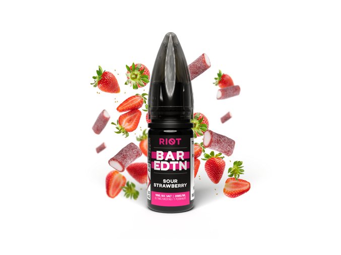 E-liquid Riot BAR EDTN Salt 10ml / 20mg: Sour Strawberry (Kyselá jahoda)