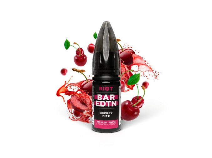 E-liquid Riot BAR EDTN Salt 10ml / 10mg: Cherry Fizz (Třešňová směs)