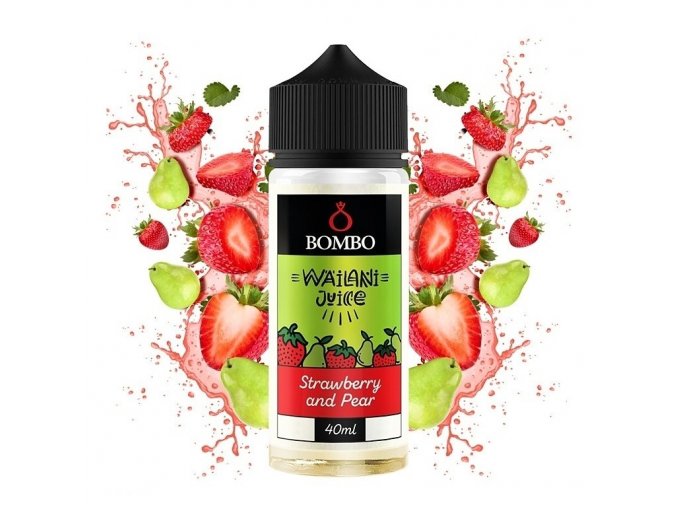 Bombo - Wailani Juice - S&V - Strawberry and Pear (Jahoda s hruškou) 40ml, produktový obrázek.
