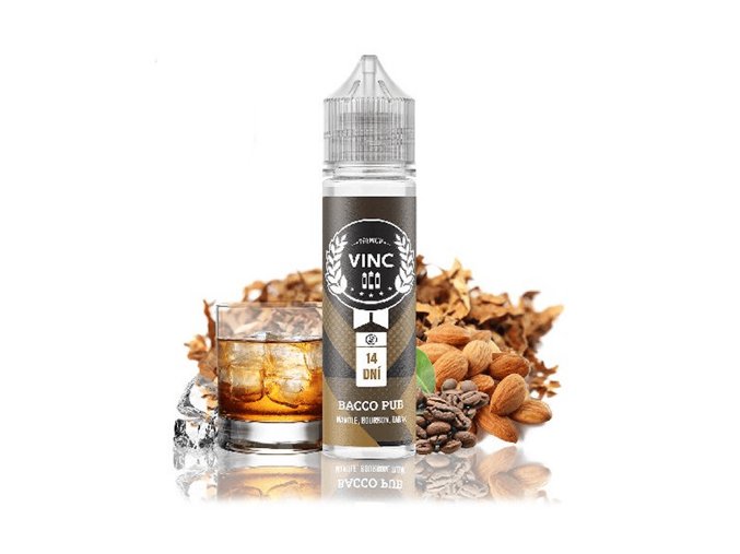 Příchuť VINC S&V: Bacco Pub (Tabák s kávou a bourbonem) 12ml