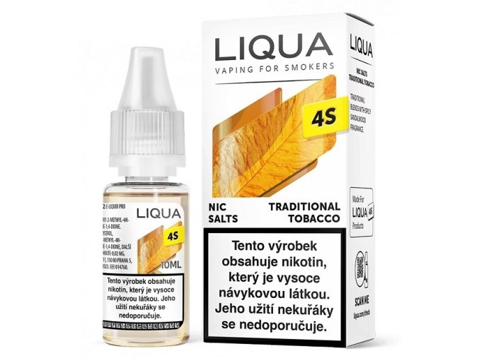 Liqua 4S - Traditional Tobacco - 18mg, produktový obrázek.