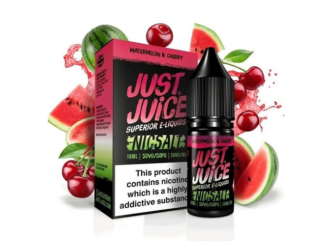 Just Juice Salt - E-liquid - Watermelon & Cherry (Vodní meloun s třešní) - 11mg, produktový obrázek.