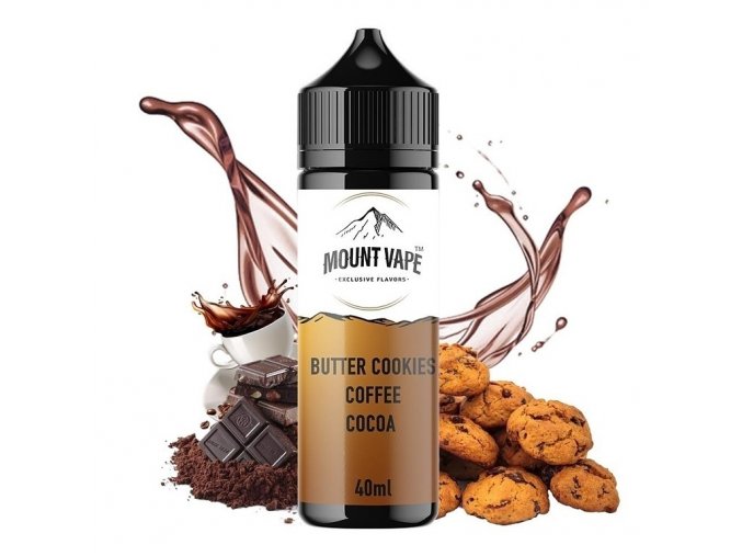Mount Vape - Shake & Vape - Butter Cookies Coffee Cocoa - 40ml, produktový obrázek.