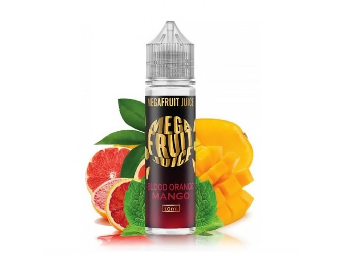 Megafruit Juice - S&V - Blood Orange Mango (Červený pomeranč s mangem) - 10ml, produktový obrázek.