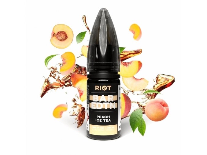 Riot BAR EDTN - Salt e-liquid - Peach ICE Tea - 10ml - 10mg, produktový obrázek.