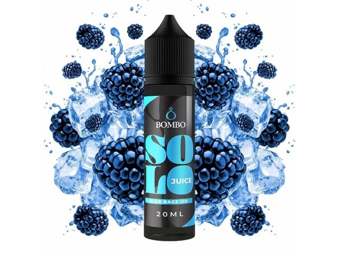 Bombo - Solo Juice - S&V - Blue Razz ICE (Ledové maliny) - 20ml, produktový obrázek.