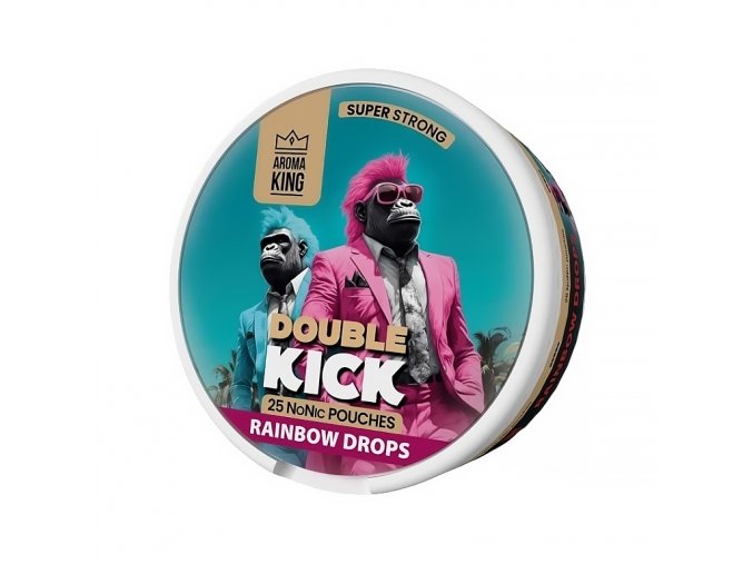 Aroma King Double Kick - NoNic sáčky - Rainbow Drops - 10mg /g, produktový obrázek.