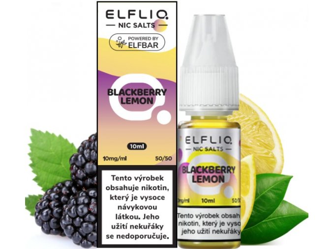 Liquid ELFLIQ Nic SALT Blackberry Lemon 10ml - 10mg