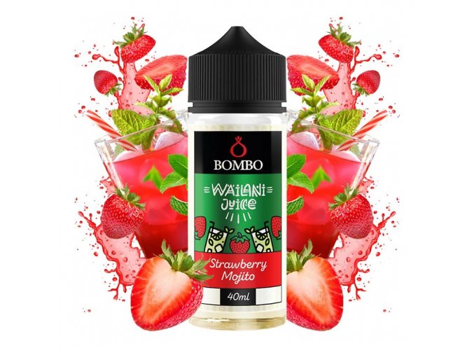 Bombo - Wailani Juice - S&V - Strawberry Mojito (Jahodové mojito) - 40ml, produktový obrázek.