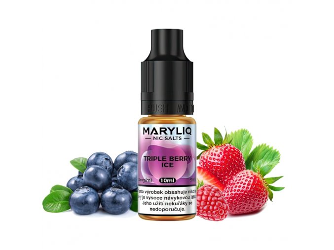 Maryliq - Salt e-liquid - Triple Berry ICE - 10ml - 20mg, produktový obrázek.