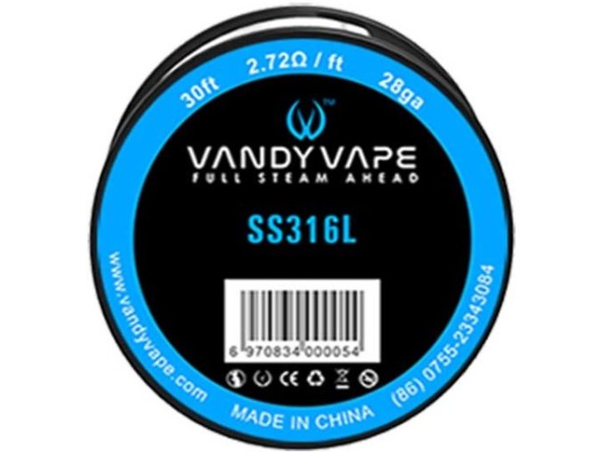 Vandy Vape SS316 odporový drát 28GA 9m