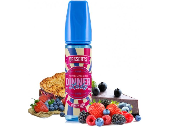 Příchuť Dinner Lady Shake and Vape Deserts 20ml Berry Tart