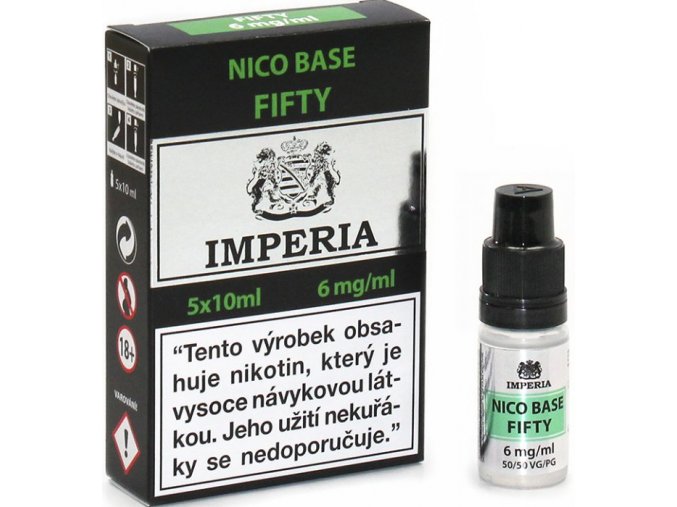 nikotinova baze cz imperia 5x10ml pg50vg50 6mg