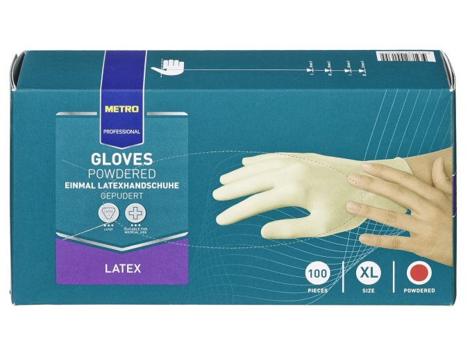 Metro Professional rukavice latexové 100 ks