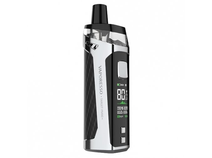 Vaporesso Target PM80 - 80W - 2000mAh - Pod Mod - Silver Carbon Fiber