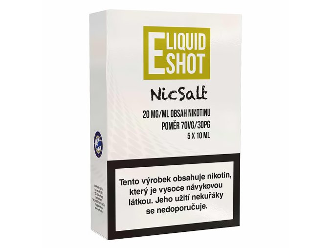 E-Liquid Shot - Booster NicSalt - 70VG / 30PG - 20mg - 5x10ml