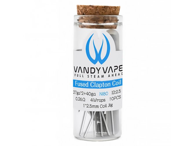 Vandy Vape Fused Clapton - Předmotané spirálky - Ni80 0,26ohm - 10ks