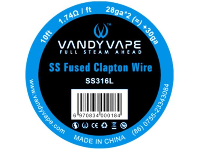 Vandy Vape SS Fused Clapton 3m SS316